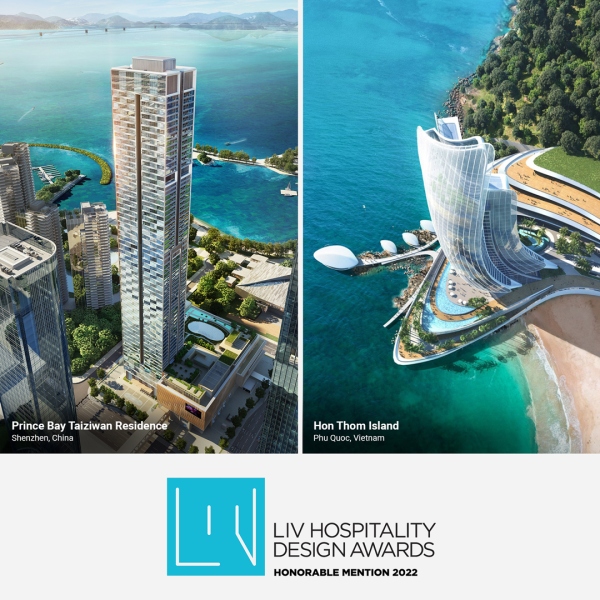 Two Projects Received Honourable Mention at LIV Hospitality Design Awards 