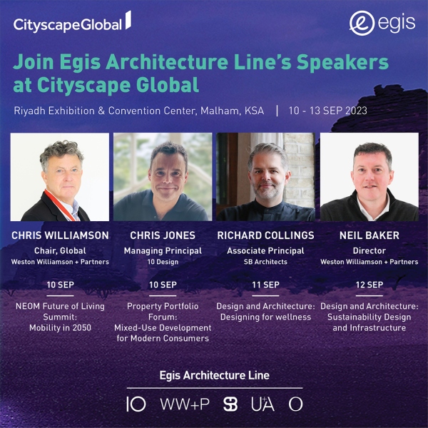 与来自 Egis Architecture Line 的演讲者们一起参加 Cityscape Global 2023峰会